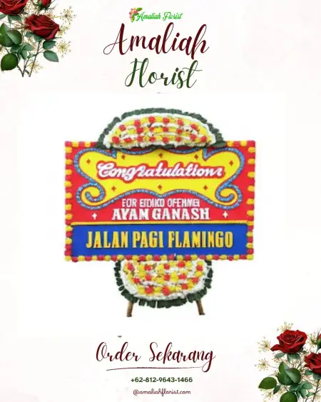 Sewa Papan Bunga Bermi
